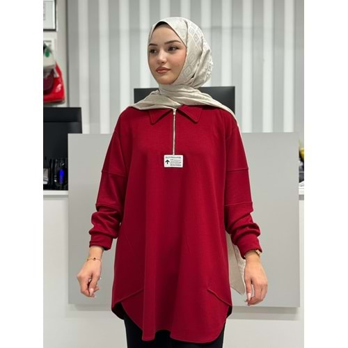 Oysho Yakalı Tunik 1038 - Kırmızı - L-XL