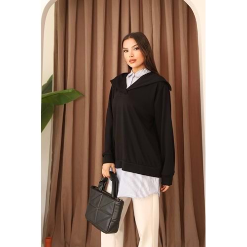 Degaje Yaka Tunik 26202 - Siyah - L