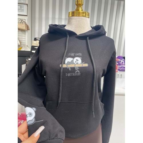 Panda Baskılı Sweat 151 - Siyah - L-XL