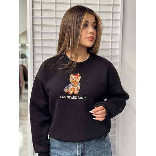 Nakışlı Sweat 150 - Siyah - L-XL