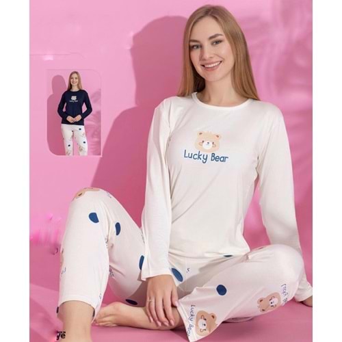 The Bear Pijama Takımı 66433 - Bej - L - AZRA06984-56559