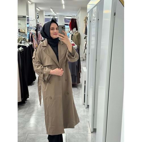 Salaş Trençkot 7589 - Vizon - TEK BEDEN