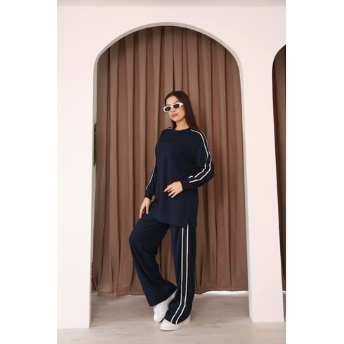 Şeritli Oyşo Takım 26221 - Lacivert - M - AZRA07193-57447