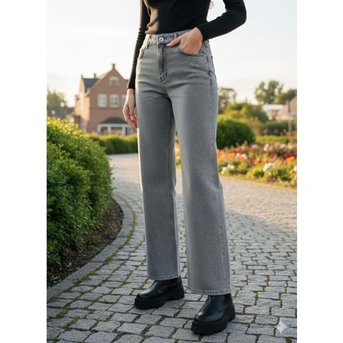 Pullu Kot 190058 - Gri - 38 - AZRA07237-Gri-38