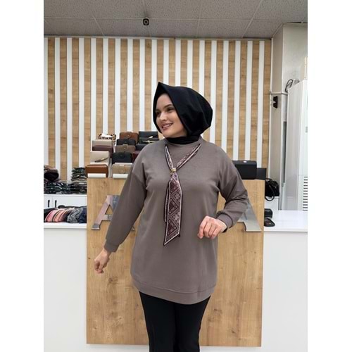 Oysho Fularlı Tunik 831 - Vizon - S-M - AZRA07299-58113