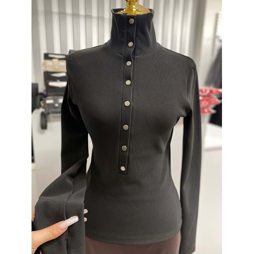 Çıtçıtlı Bady 22770 - Siyah - M - AZRA07364-Siyah-M