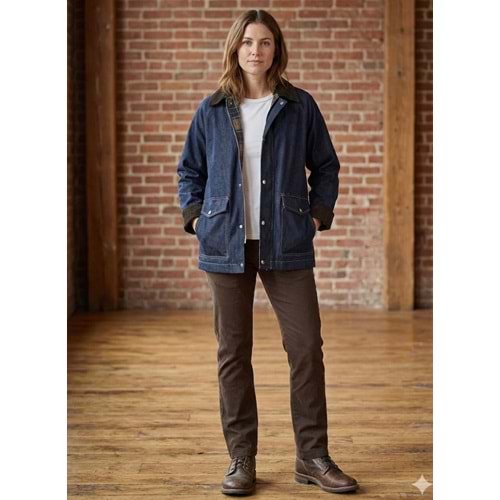 Kot Ceket 22747 - Lacivert - TEK BEDEN - AZRA07366-Lacivert-TEK BEDEN