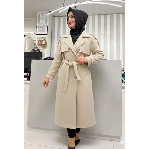 Kaşe Kaban 250544 - Bej - TEK BEDEN - AZRA07493-59228