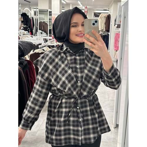 Ekose Gömlek 1192 - Siyah - L