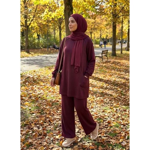 Cepli Modal Takım 22629 - Bordo - S-M