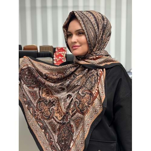 Büyük Etnik Desen Şal 1348 - Siyah - TEK BEDEN - AZRA07683-60069