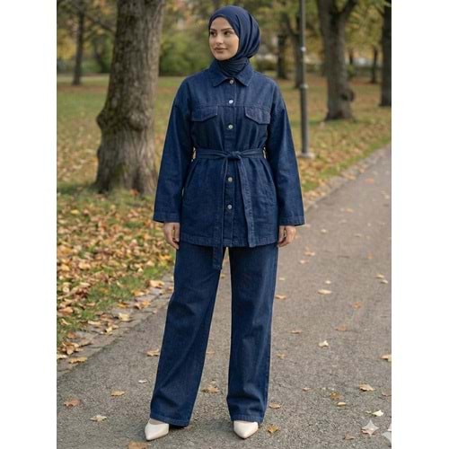 MGZN Bağlamalı Lüks Takım 7431 - Lacivert - M-L - AZRA07706-60209