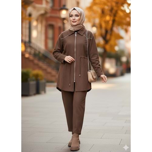 Puane Zımbalı Takım 14431 - Acı Kahve - L