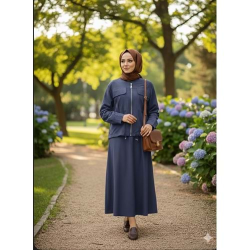 Puane Cepli Etekli Takım 14430 - Lacivert - M