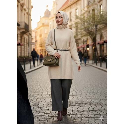 Puane Yumoş Tunik 10776 - Bej - TEK BEDEN
