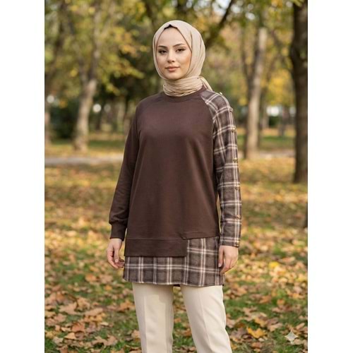 Garnili Oysho Tunik 26838 - Acı Kahve - S-M