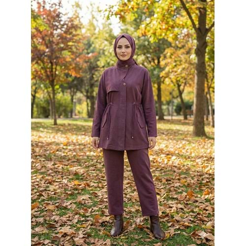 Pantolonlu Takım 4447 - Bordo - M-L