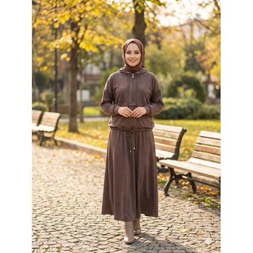 Tensel Etekli Takım 7473 - Acı Kahve - M-L