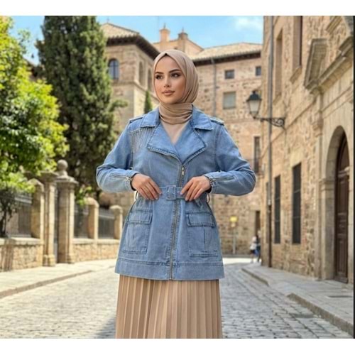 Denim Ceket 7471 - Mavi - M-L