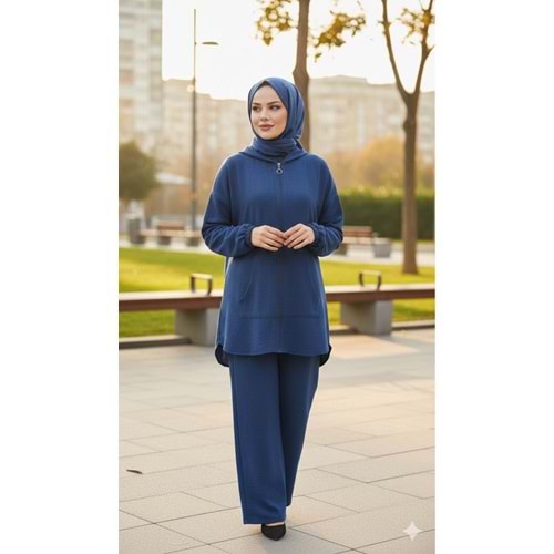 Fermuarlı Takım 24925 - Lacivert - L - AZRA07801-61047