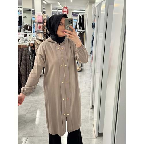 Zımba Detaylı Kap 15251 - Vizon - S-M