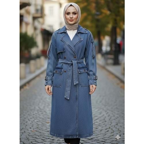 Kot Trençkot 7503 - Koyu Mavi - M-L