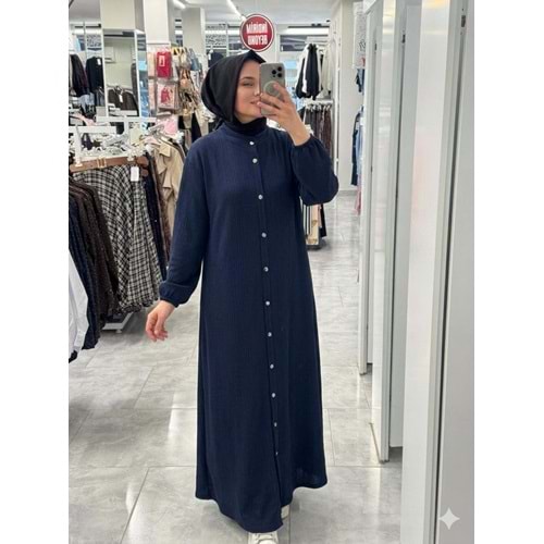Fitilli Ferace Elbise 1719 - Lacivert - 50-52 - AZRA07944-62262