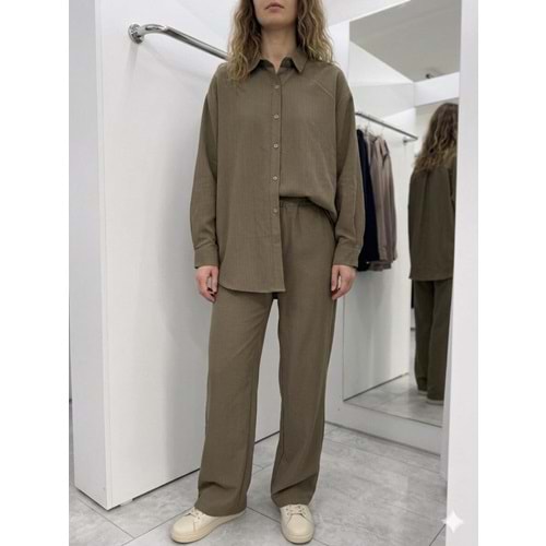 Modal Kumaş Luna Takım 26857 - Haki - L