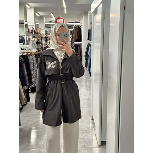 Yanı Taşlı Kap 140255 - Acı Kahve - 40 - AZRA08039-62966