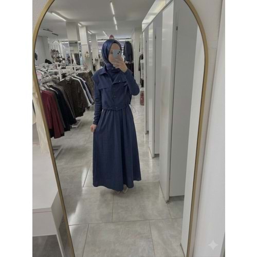 Yelekli Elbiseli Takım 36138 - Lacivert - L