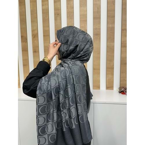 Marka Muadili Şal 1104 - Koyu Gri - TEK BEDEN