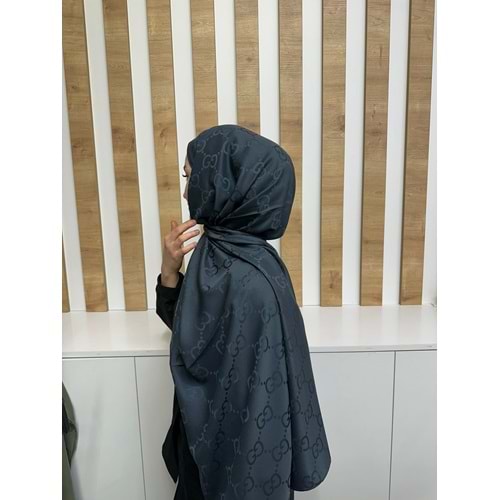 G Desen Şal 1105 - Antrasit - TEK BEDEN