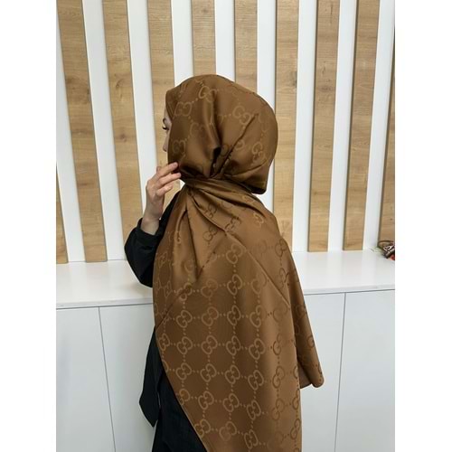 G Desen Şal 1105 - Kahve Rengi - TEK BEDEN