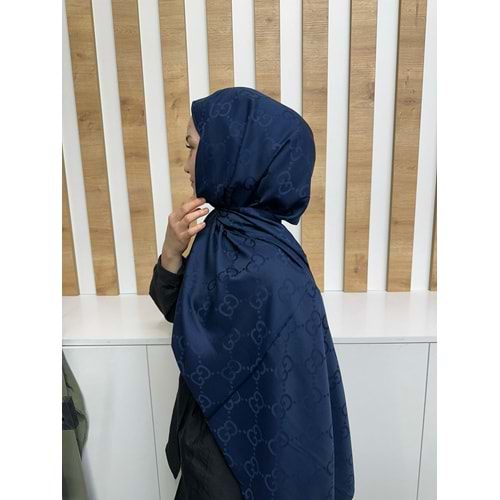 G Desen Şal 1105 - Lacivert - TEK BEDEN