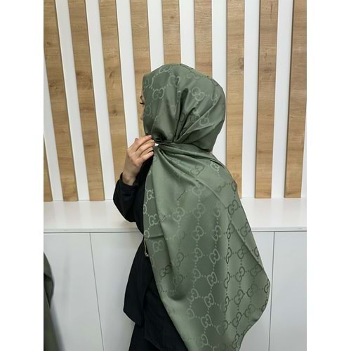G Desen Şal 1105 - Yeşil - TEK BEDEN
