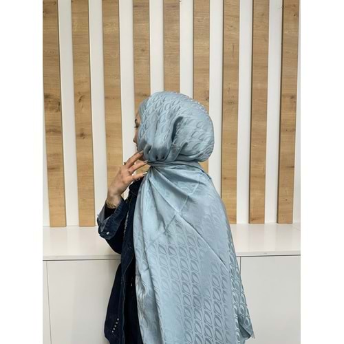 V Desenli Şal 1637 - Bebe Mavisi - TEK BEDEN - AZRA08233-64305