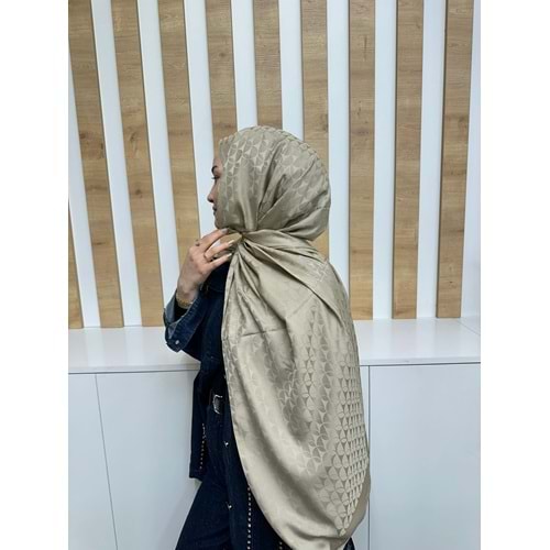 Çember Desenli Şal 1638 - Camel - TEK BEDEN - AZRA08234-64311