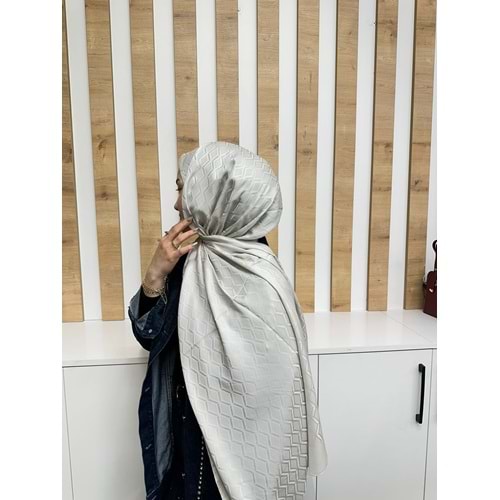 Üçgen Desenli Şal 1640 - Bej - TEK BEDEN - AZRA08235-64316