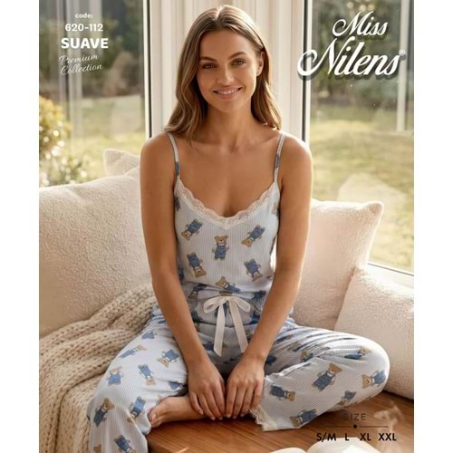 İp Askılı Pijama Takımı 1356 - Fuşya - S-M - AZRA08335-65365