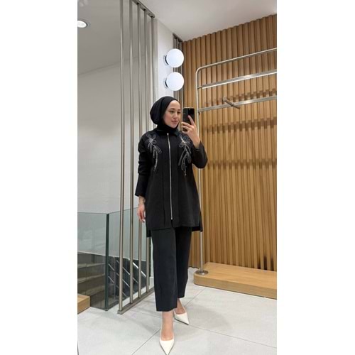 Zincir Detaylı Takım 8635 - Siyah - S-M