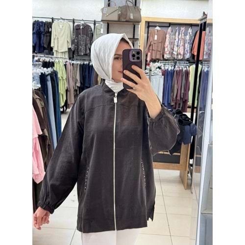 Apolet Detaylı Modal Kap 3238 - Acı Kahve - M-L
