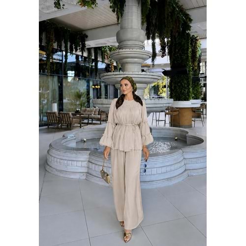Fırfırlı JanJan Takım 0359 - Taş - XL
