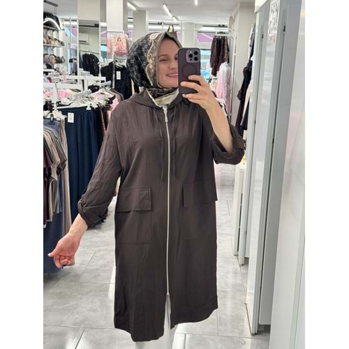 Oversize Kap 37444 - Acı Kahve - TEK BEDEN