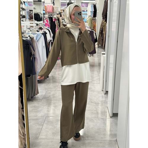 Agnes Pantolonlu Takım 1550 - Haki - L-XL