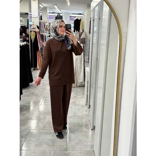 Oysho Kumaş Salaş Takım 1956 - Acı Kahve - M-L