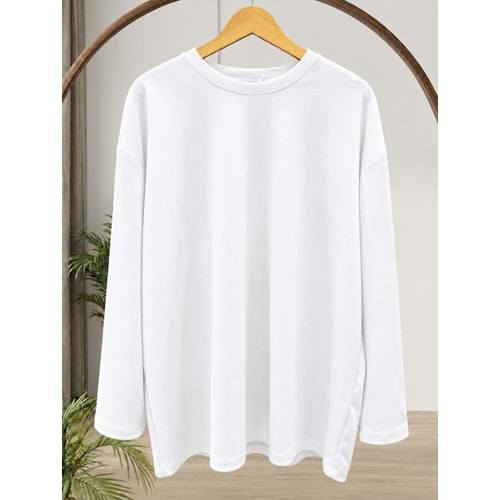 Düz Oysho Kumaş Tunik 27134 - Beyaz - TEK BEDEN