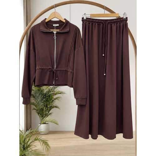 Çımalı Etekli Takım 1673 - Acı Kahve - L-XL