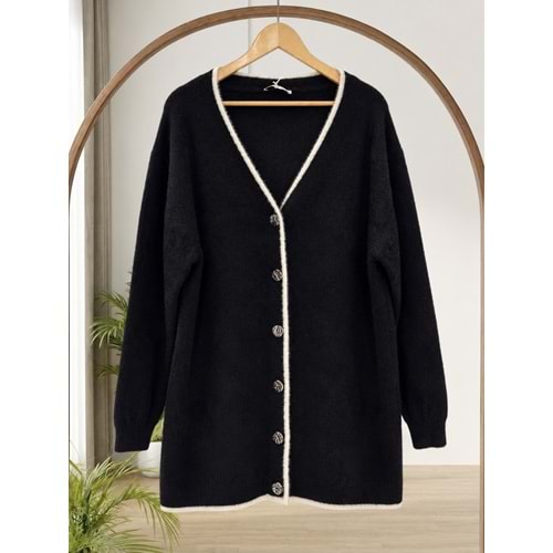 Angora Hırka 26131 - Siyah - TEK BEDEN