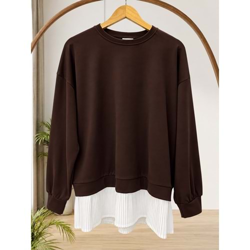 Altı Piliseli Tunik 3037 - Acı Kahve - S-M