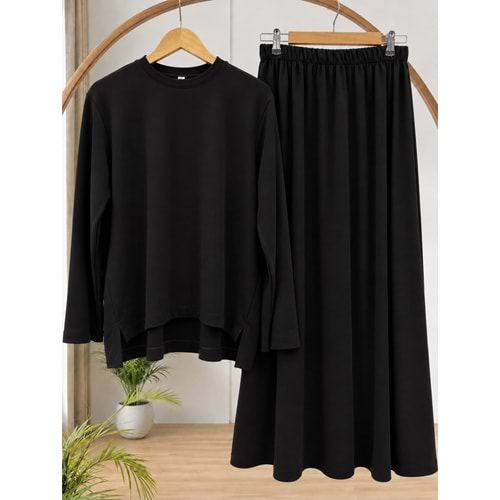 Kampanyalı Etekli Oysho Takım 3480 - Siyah - L-XL - AZRA09126-71310